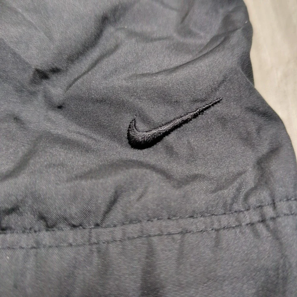 Vintage Nike Windbreaker Track Pants Youth Extra Large Black Y2K Boys Ankle Zip